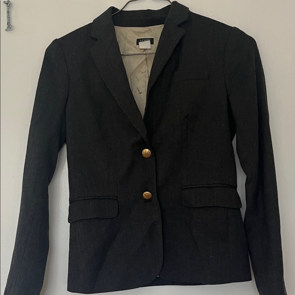 J. Crew Black Blazer with Gold Buttons